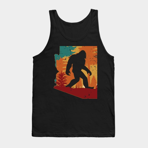 Bigfoot Retro Vintage Sasquatch Arizona Tank Top by ryanjaycruz